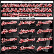 Custom Black Red-White 3D Bowling Line Performance Polo Shirt