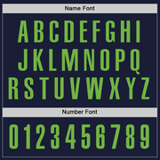 Custom Navy Neon Green Performance Golf Polo Shirt