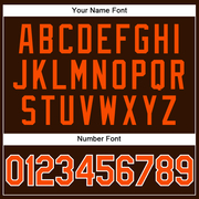 Custom Brown Orange-White Performance Vapor Golf Polo Shirt