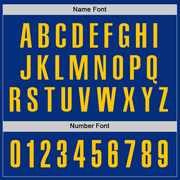 Custom Royal Yellow Performance Golf Polo Shirt