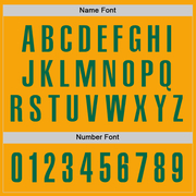 Custom Gold Kelly Green Performance Golf Polo Shirt