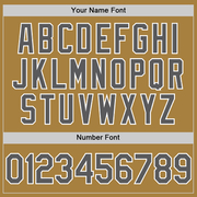 Custom Old Gold Steel Gray-White Performance Vapor Golf Polo Shirt