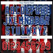 Custom Black Red-Royal 3D Eagle American Flag Performance Golf Polo Shirt