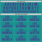 Custom Aqua Purple Performance Golf Polo Shirt