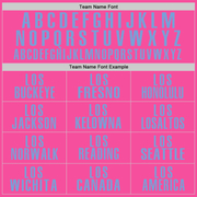 Custom Pink Light Blue Performance Golf Polo Shirt