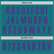 Custom Teal Purple Performance Golf Polo Shirt