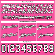 Custom Pink White-Black Authentic Throwback Split Fashion Basketball Shorts