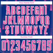 Custom Royal Pink-White Geometric Shapes Sublimation Soccer Uniform Jersey