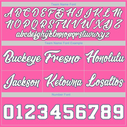 Custom Pink White-Light Blue Authentic Throwback Basketball Shorts