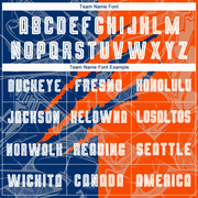 Custom Graffiti Pattern US Navy Blue-Orange Scratch Sublimation Soccer Uniform Jersey