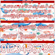 Custom White Red 3D Pattern Whale And Fish Authentic Basketball Shorts