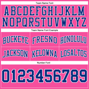 Custom Pink Royal-White Authentic Throwback Basketball Shorts