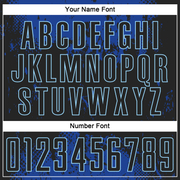 Custom Black Black-Royal Sublimation Soccer Uniform Jersey