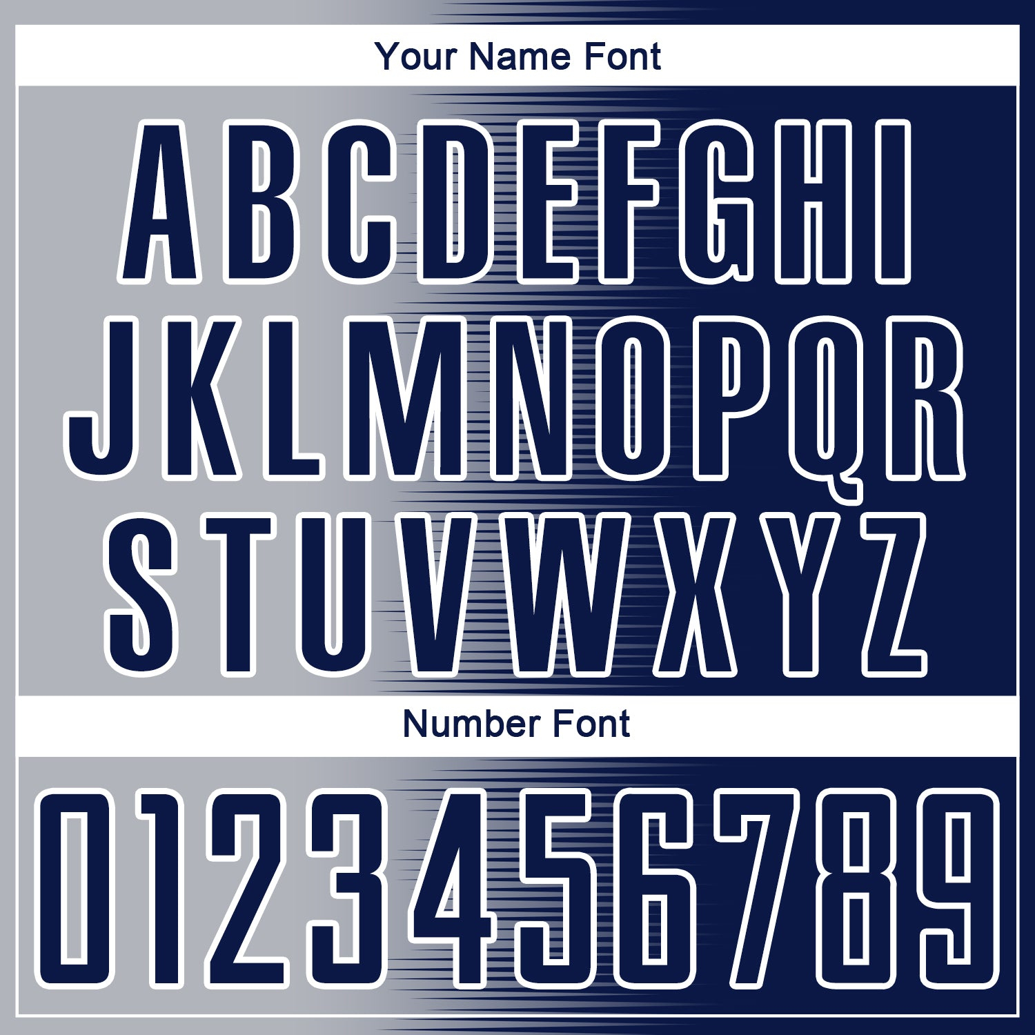 Custom Navy Gray-White Gradient Line Sublimation Soccer Uniform Jersey