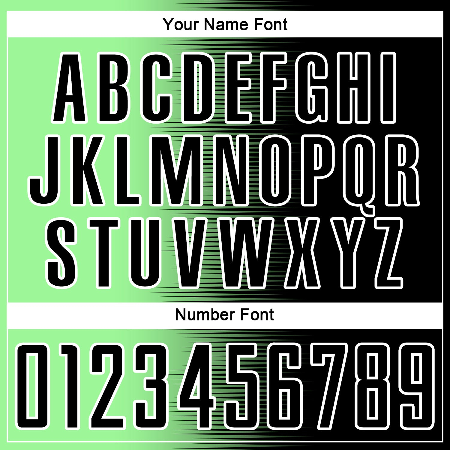 Custom Black Pea Green-White Gradient Line Sublimation Soccer Uniform Jersey