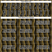 Custom Black Old Gold-White Geometric Shape Sublimation Soccer Uniform Jersey