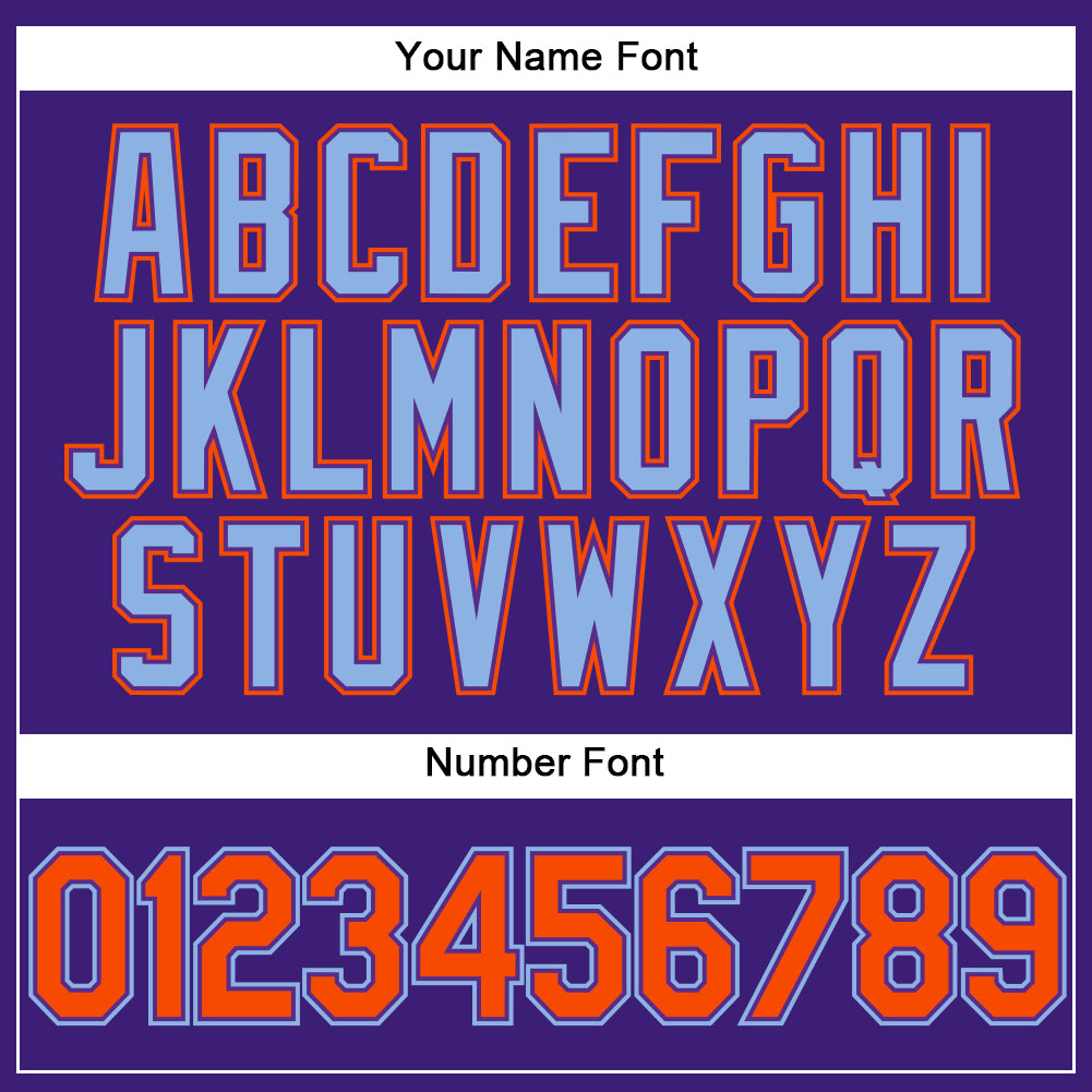 Custom Purple Orange-Light Blue Performance Vapor Golf Polo Shirt