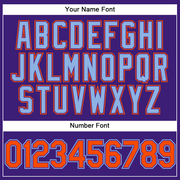 Custom Purple Orange-Light Blue Performance Vapor Golf Polo Shirt