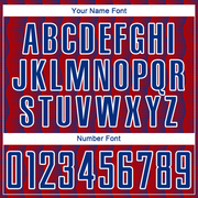 Custom Red Royal-White Geometric Shape Sublimation Soccer Uniform Jersey