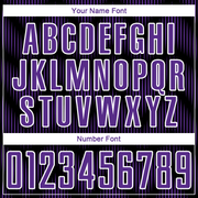 Custom Black Purple-White Line Sublimation Soccer Uniform Jersey