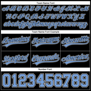 Custom Black Light Blue-White Authentic Throwback Basketball Shorts