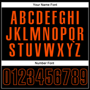 Custom Black Black-Orange Performance Vapor Golf Polo Shirt