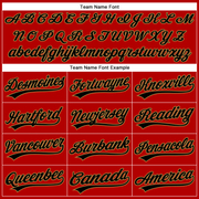 Custom Red Black-Old Gold Performance Vapor Golf Polo Shirt