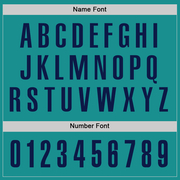 Custom Aqua Navy Performance Golf Polo Shirt