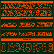 Custom Green Orange Pinstripe Fade Fashion Authentic Basketball Shorts