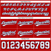 Custom Red White-Navy Authentic Throwback Basketball Shorts