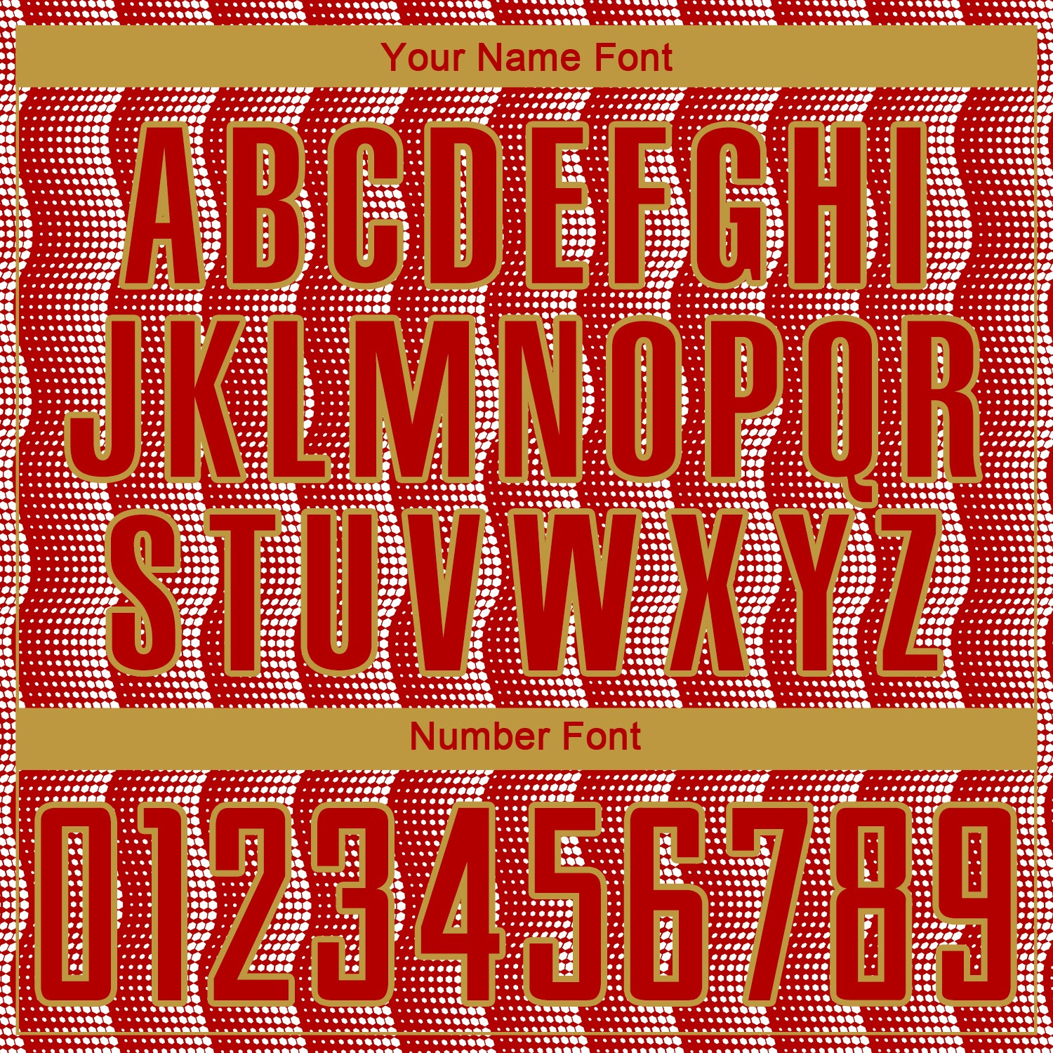 Custom Red Old Gold-White Geometric Shape Sublimation Soccer Uniform Jersey