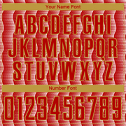 Custom Red Old Gold-White Geometric Shape Sublimation Soccer Uniform Jersey