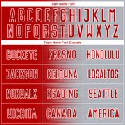 Custom Red Gray-White Gradient Line Sublimation Soccer Uniform Jersey