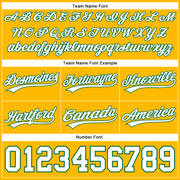 Custom Gold White-Kelly Green Authentic Basketball Shorts