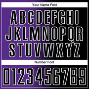 Custom Black Purple-White Gradient Line Sublimation Soccer Uniform Jersey