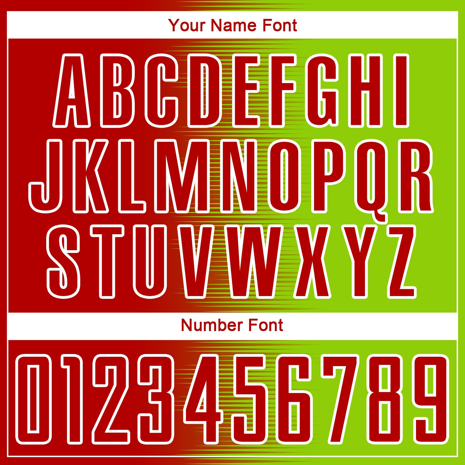 Custom Red Neon Green-White Gradient Line Sublimation Soccer Uniform Jersey