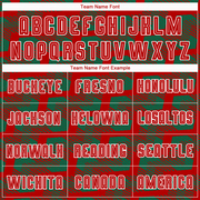 Custom Red Kelly Green-White Line Sublimation Soccer Uniform Jersey