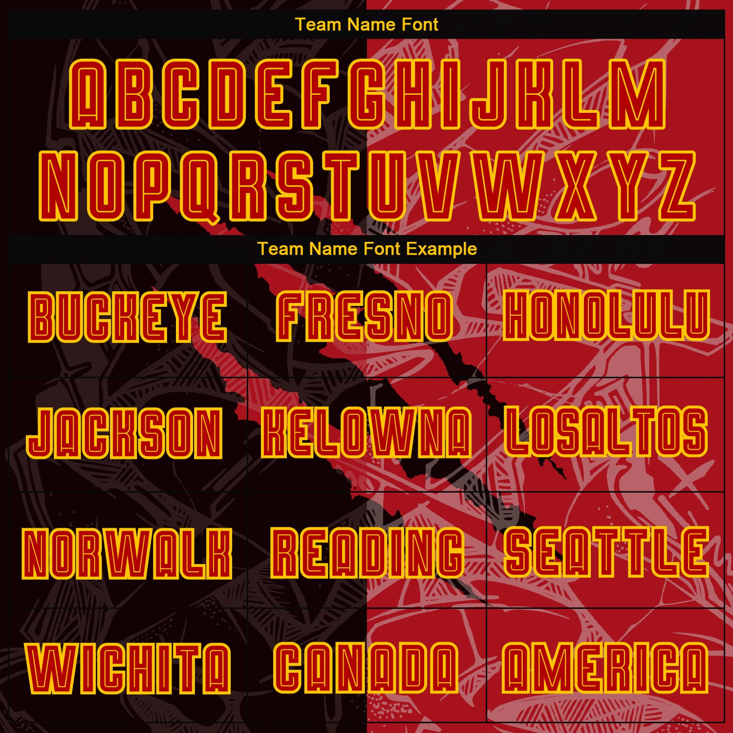 Custom Graffiti Pattern Red-Gold Sublimation Soccer Uniform Jersey