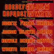 Custom Graffiti Pattern Red-Gold Sublimation Soccer Uniform Jersey