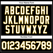 Custom Black White-Gold Performance Vapor Golf Polo Shirt