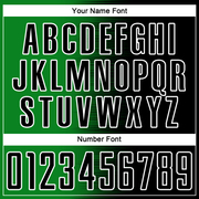 Custom Black Grass Green-White Gradient Line Sublimation Soccer Uniform Jersey