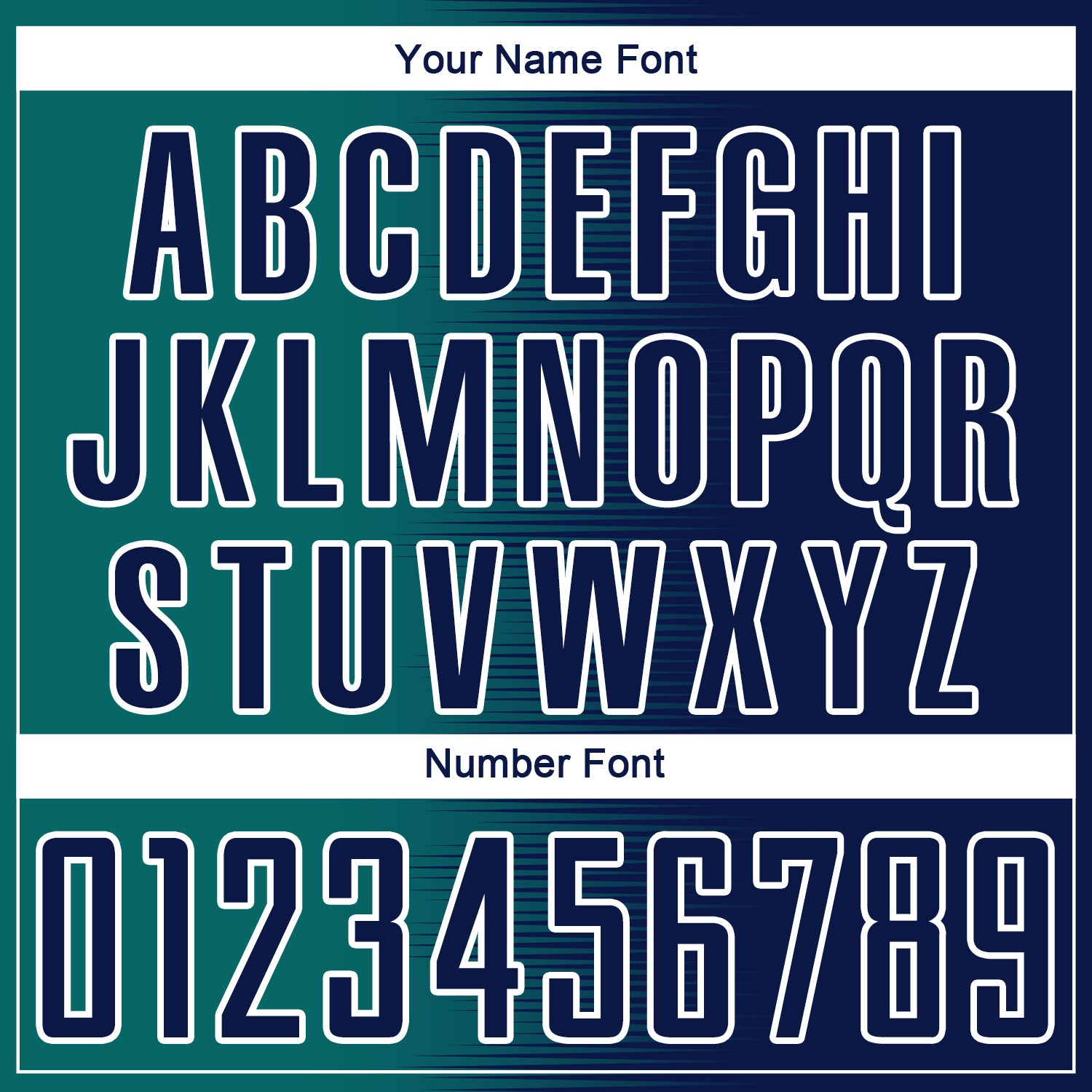 Custom Navy Teal-White Gradient Line Sublimation Soccer Uniform Jersey