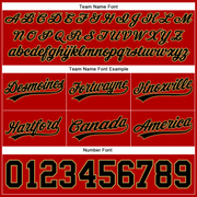 Custom Red Black-Old Gold Authentic Throwback Basketball Shorts