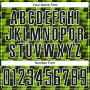 Custom Black Neon Green-White Line Sublimation Soccer Uniform Jersey
