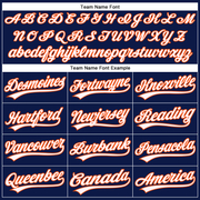 Custom Navy White-Orange Performance Vapor Golf Polo Shirt