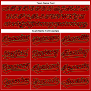 Custom Red Red Black-Old Gold Performance Vapor Golf Polo Shirt