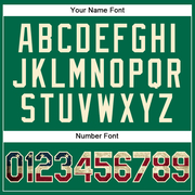 Custom Kelly Green Vintage USA Flag-Cream Performance Vapor Golf Polo Shirt