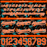 Custom Black Orange-White 3D Pattern Hawaii Palm Trees And Pineapple Authentic Basketball Shorts