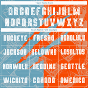 Custom Graffiti Pattern Shadow Blue-Orange Scratch Sublimation Soccer Uniform Jersey