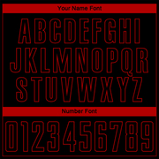 Custom Black Red Pinstripe Fade Fashion Sublimation Soccer Uniform Jersey